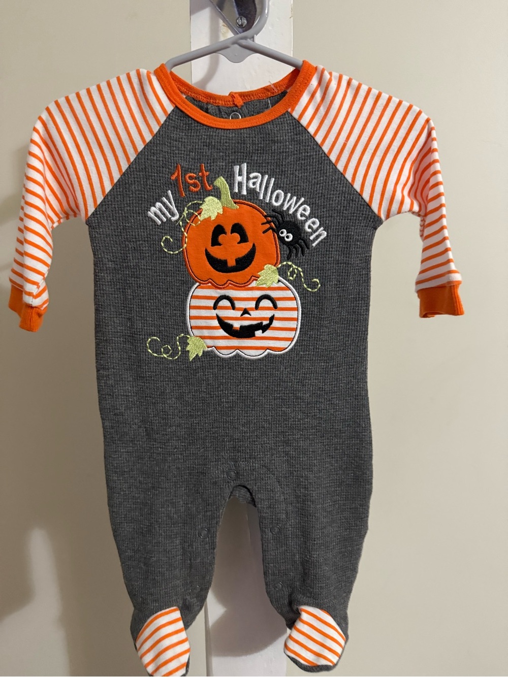 My 1st Halloween Footed Romper
